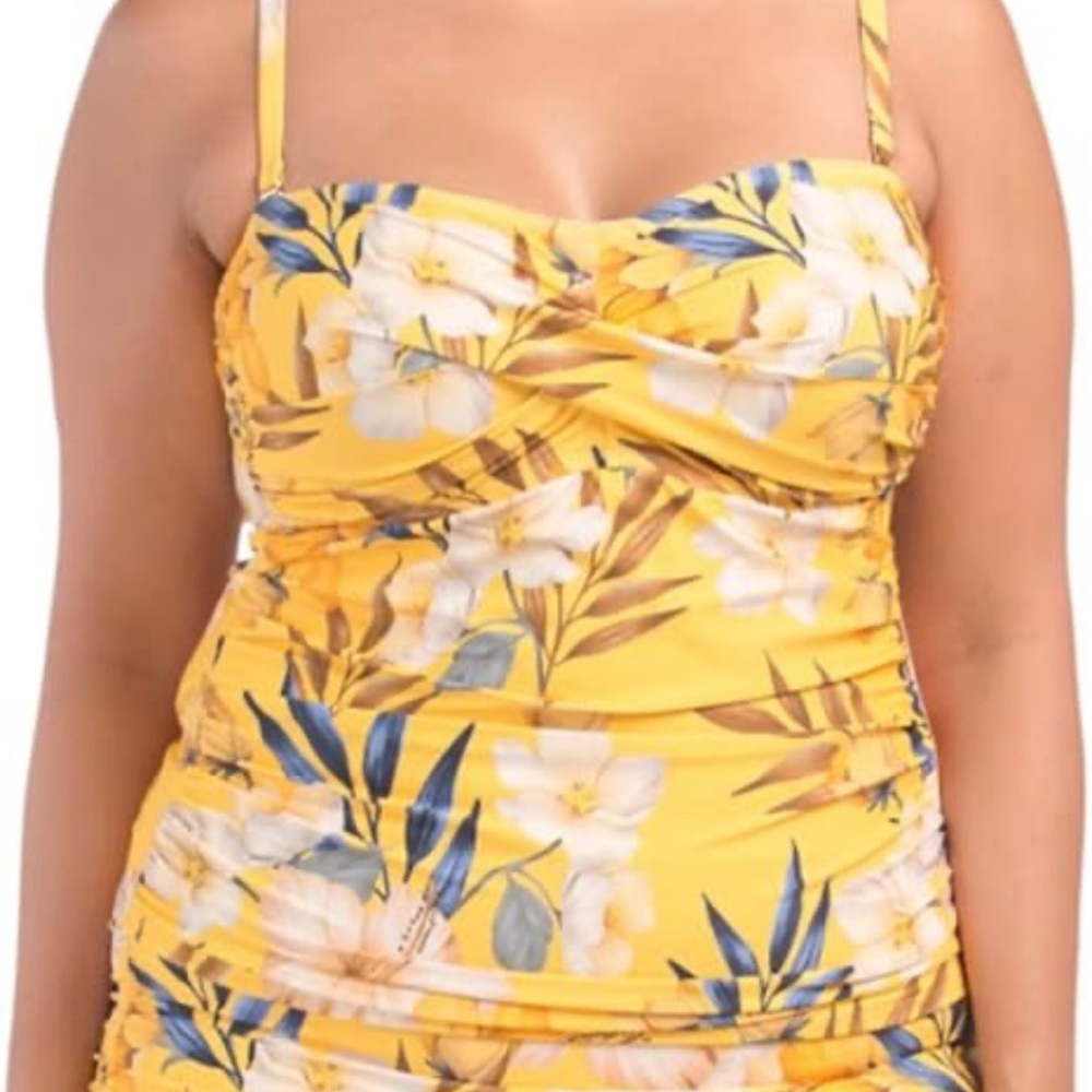 La Blanca Yellow Floral Two Piece Swimsuit